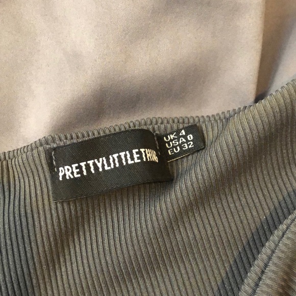 Grey ruched BodyCon Mini Dress - Picture 3 of 4